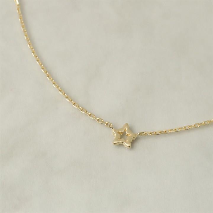 【土日限定3500円OFFクーポン有】 18金 アンクレット k18 18k レディース スター 星 10石 ダイヤモンド 18金アンクレット 普段使い 18 金 チェーン | DEVAS | 05