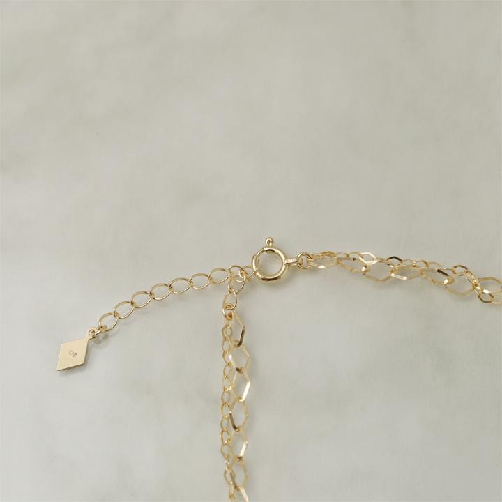 【土日限定3500円OFFクーポン有】 18金 アンクレット k18 18k レディース ひし形 2連デザイン 18金アンクレット シンプル 普段使い 18 金 チェーン | DEVAS | 04