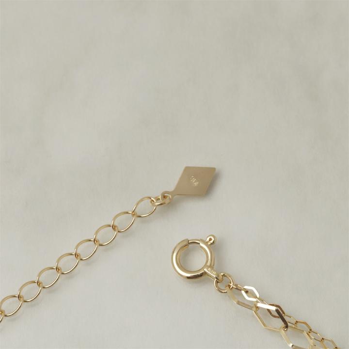【土日限定3500円OFFクーポン有】 18金 アンクレット k18 18k レディース ひし形 2連デザイン 18金アンクレット シンプル 普段使い 18 金 チェーン | DEVAS | 05