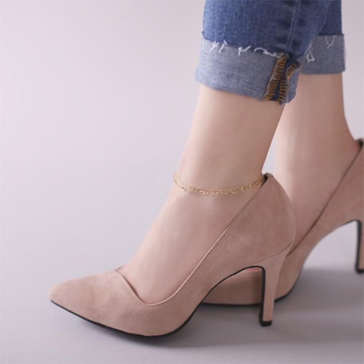 【土日限定3500円OFFクーポン有】 18金 アンクレット k18 18k レディース ひし形 2連デザイン 18金アンクレット シンプル 普段使い 18 金 チェーン | DEVAS | 07