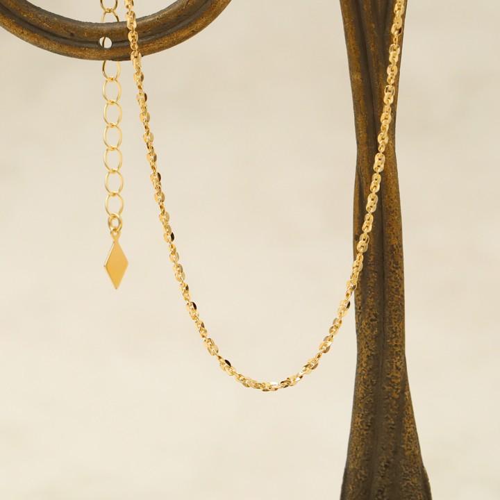 【土日限定2000円OFFクーポン有】 18金 アンクレット k18 18k レディース ツイストあずきチェーン 1.2mm 18金アンクレット チェーン k18アンクレット | DEVAS | 01