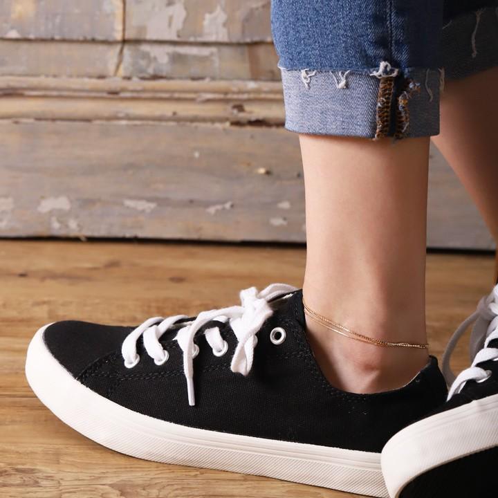 【土日限定5000円OFFクーポン有】 18金 アンクレット k18 18k レディースベネチアン 2連 18金アンクレット 普段使い 18 金 チェーン k18アンクレット | DEVAS | 07