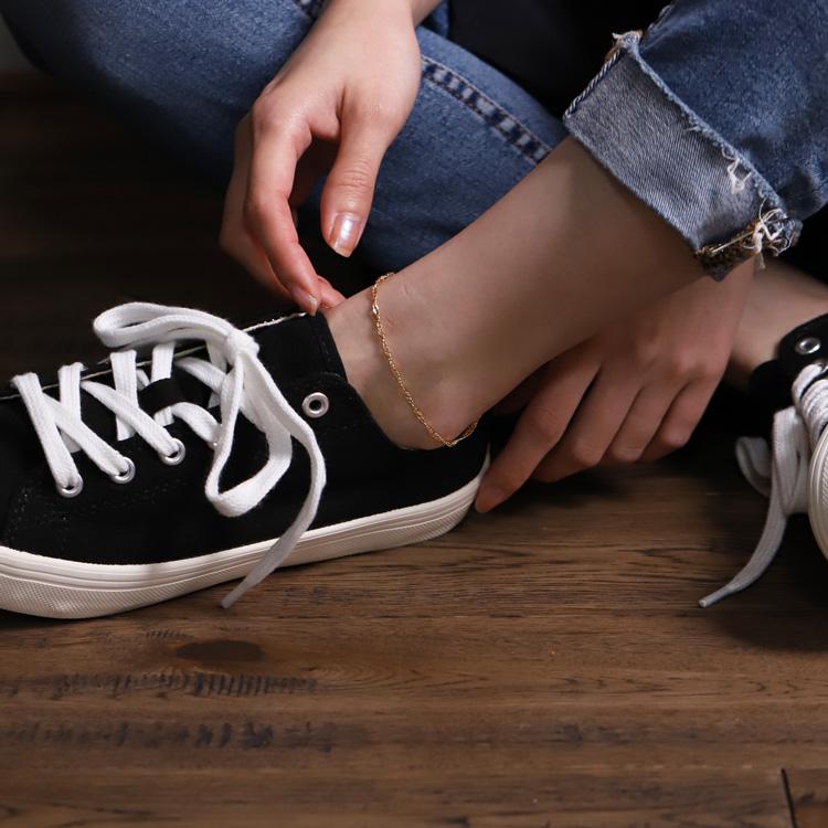 【土日限定3500円OFFクーポン有】 18金 アンクレット k18 18k レディース スクリュー チェーン 2.4mm 18金アンクレット 普段使い 18 金 チェーン | DEVAS | 10