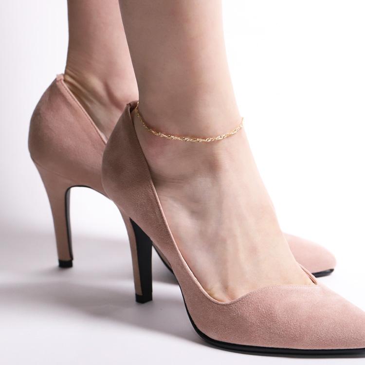 【土日限定3500円OFFクーポン有】 18金 アンクレット k18 18k レディース スクリュー チェーン 2.4mm 18金アンクレット 普段使い 18 金 チェーン | DEVAS | 02