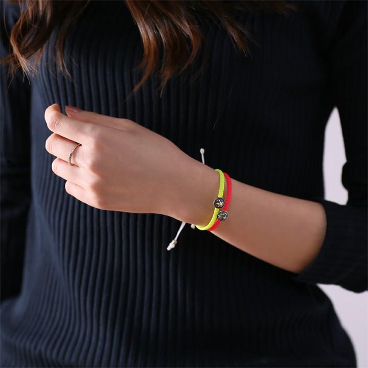 シルバー925 ブレスレット 18金 k18 レディース メンズ シルバー silver925 コンチョ コードブレス シンプル 18金ブレスレット 18k シルバーブレスレット 925 | DEVAS | 12