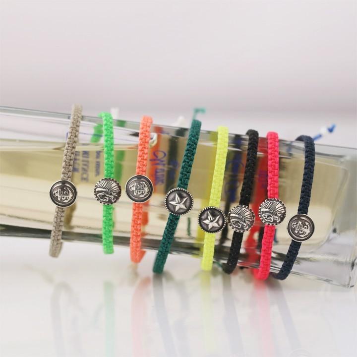 シルバー925 ブレスレット 18金 k18 レディース メンズ シルバー silver925 コンチョ コードブレス シンプル 18金ブレスレット 18k シルバーブレスレット 925 | DEVAS | 07