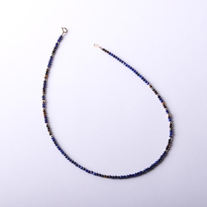 18金 ブレスレット k18 18金ブレスレット 18k 天然石ブレスレット 2連 タイガーアイ ラピスラズリ アジャスター 天然石 メンズ レディース ペア ゴールド | DEVAS | 06