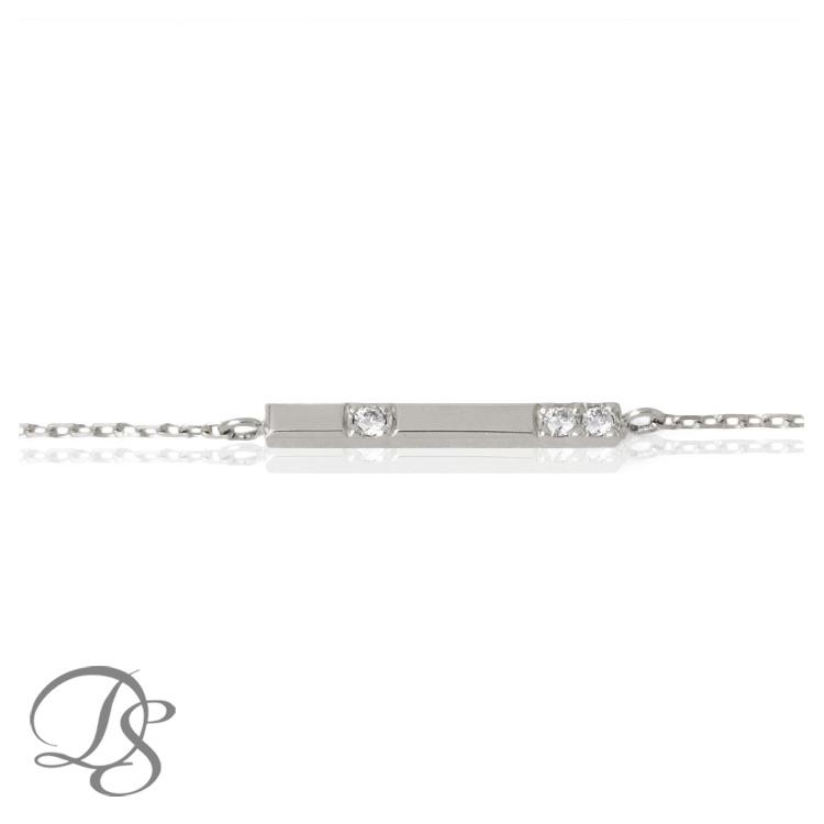 プラチナブレスレット レディース ブレスレット プラチナ ダイヤモンド 3石 0.03ct チョコバー PT950 チェーン シンプル ブレスレットレディース 華奢 14cm 16cm | DEVAS