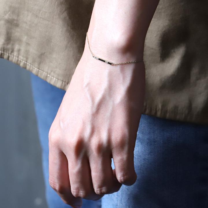 プラチナブレスレット レディース ブレスレット プラチナ ダイヤモンド 3石 0.03ct チョコバー PT950 チェーン シンプル ブレスレットレディース 華奢 14cm 16cm | DEVAS | 07