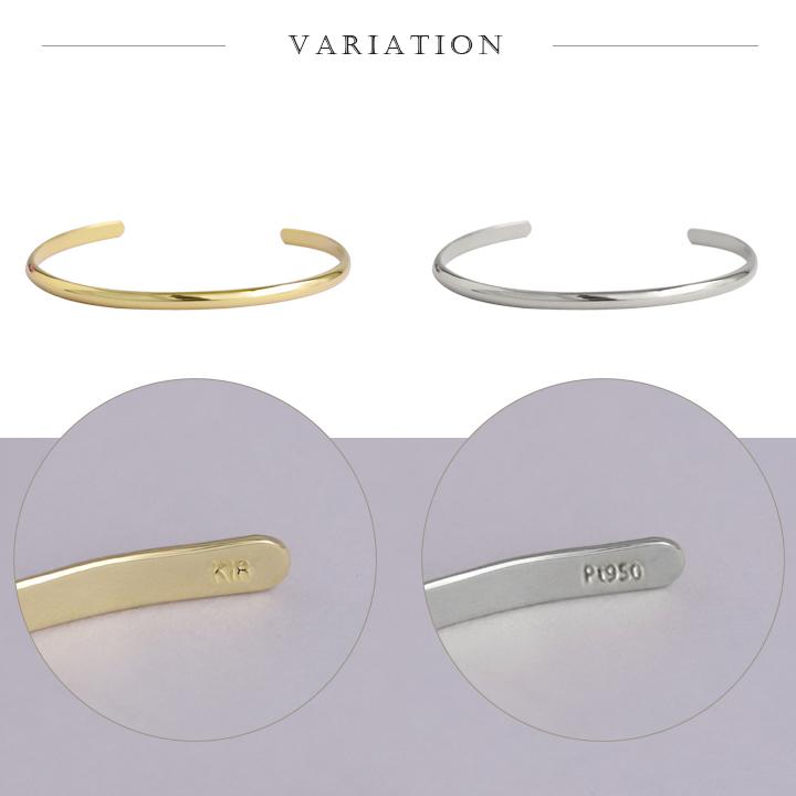 【土日限定8000円OFFクーポン有】 k18 バングル 18金 ブレスレット レディース 18k 18金バングル M 3.5mm幅 4種類から選べるテクスチャー メンズ 地金 | DEVAS | 10