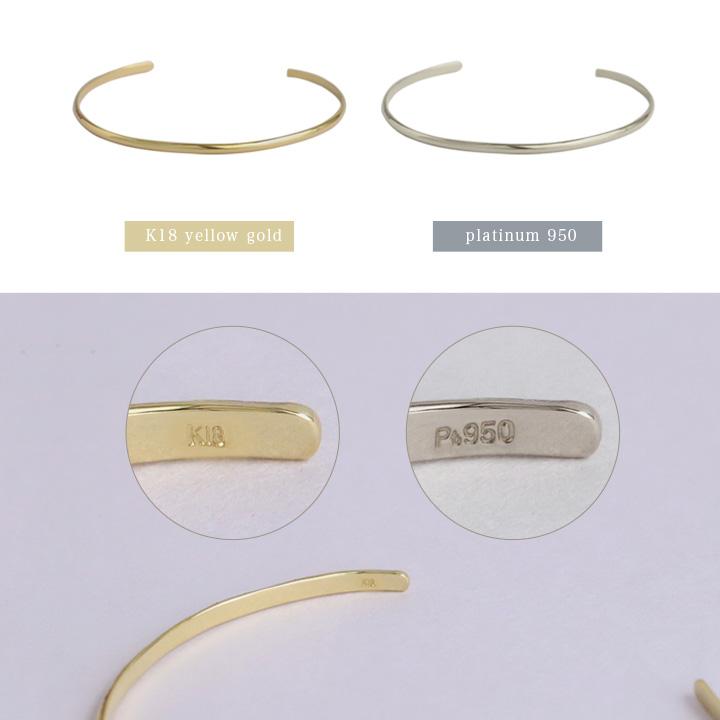 【6/14~15限定10000円OFFクーポン有】プラチナ バングル プラチナブレスレット レディース Pt950 S 2.5mm幅 4種類から選べるテクスチャー 刻印 メンズの画像