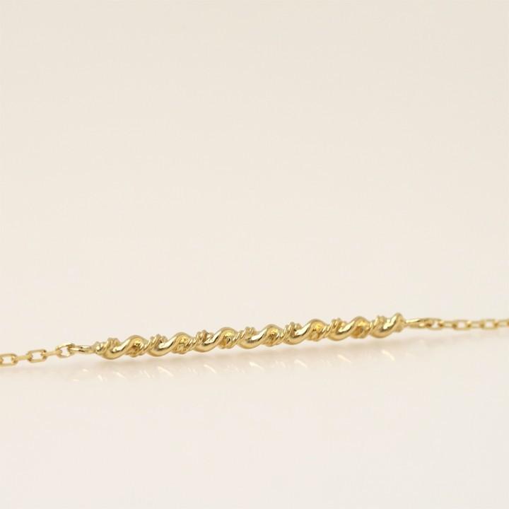 【土日限定2000円OFFクーポン有】 18金 ブレスレット k18 18金ブレスレット 18k レディース ツイスト スパイラル チェーン ブレスレットレディース | DEVAS | 03