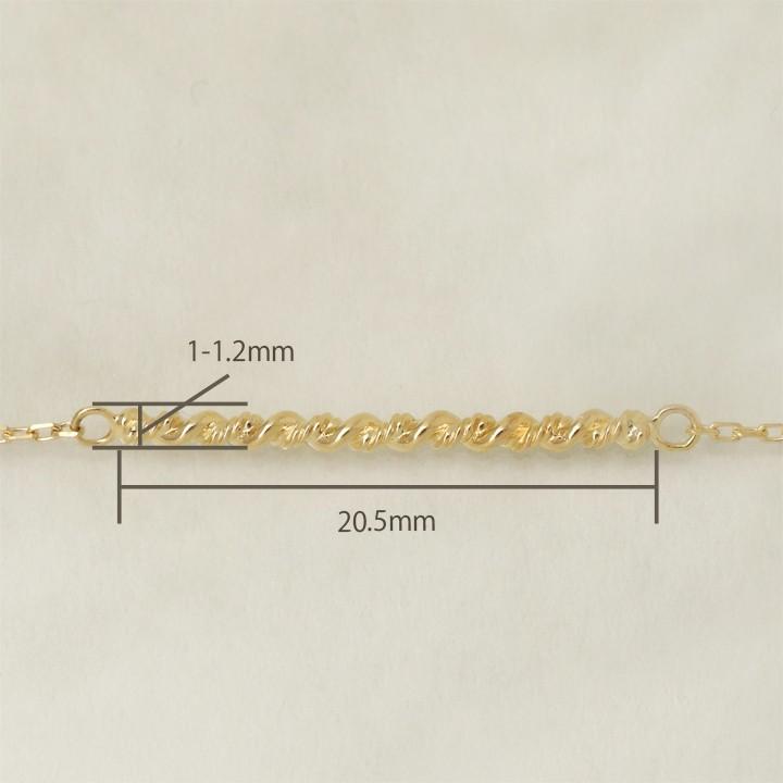 【土日限定2000円OFFクーポン有】 18金 ブレスレット k18 18金ブレスレット 18k レディース ツイスト スパイラル チェーン ブレスレットレディース | DEVAS | 05