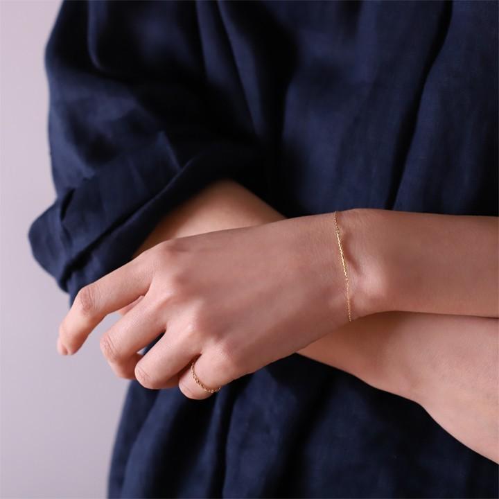 【土日限定2000円OFFクーポン有】 18金 ブレスレット k18 18金ブレスレット 18k レディース ツイスト スパイラル チェーン ブレスレットレディース | DEVAS | 06