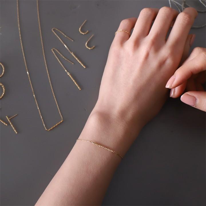 【土日限定2000円OFFクーポン有】 18金 ブレスレット k18 18金ブレスレット 18k レディース ツイスト スパイラル チェーン ブレスレットレディース | DEVAS | 08