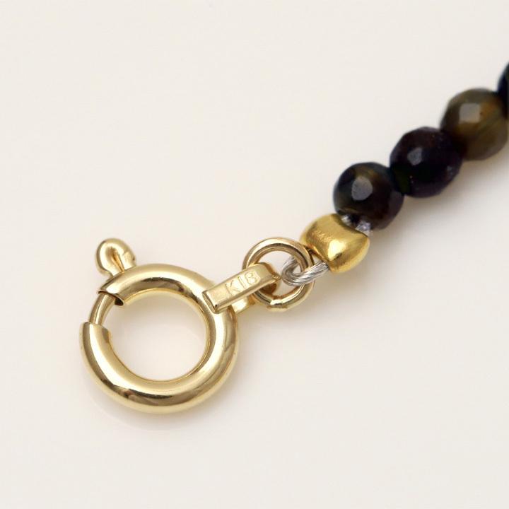 18金 ブレスレット k18 18金ブレスレット 18k 天然石ブレスレット ターコイズ タイガーアイ ジルコン ラピスラズリ 天然石 メンズ レディース ペア ゴールド | DEVAS | 05