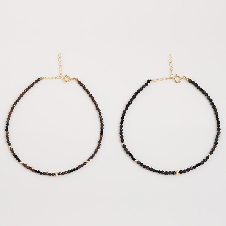 18金 ブレスレット k18 18金ブレスレット 18k 天然石ブレスレット ブラックオパール ボルダーオパール 天然石 華奢 メンズ レディース ペア シンプル ゴールド | DEVAS | 05