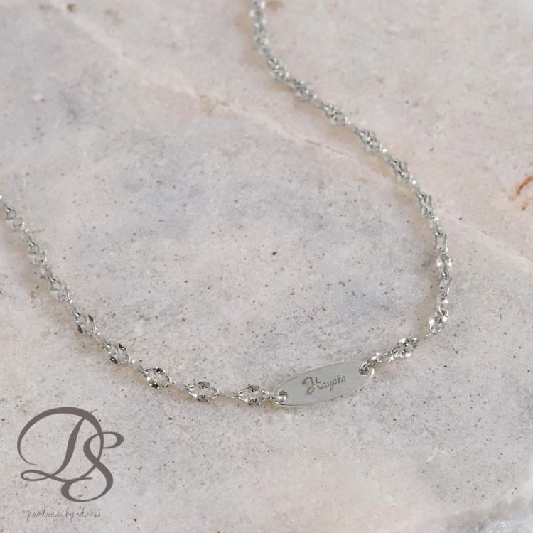 【土日限定1500円OFFクーポン有】 プラチナブレスレット レディース ブレスレット プラチナ 刻印 名入れ ブルームチェーン1.6mm幅 チェーン シンプル | DEVAS