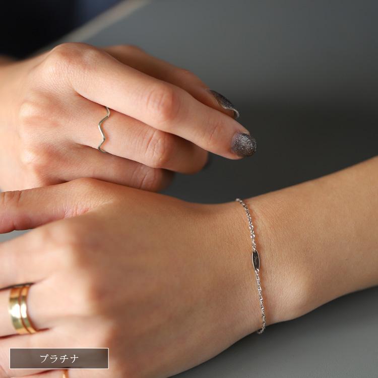 【土日限定1500円OFFクーポン有】 プラチナブレスレット レディース ブレスレット プラチナ 刻印 名入れ ブルームチェーン1.6mm幅 チェーン シンプル | DEVAS | 08