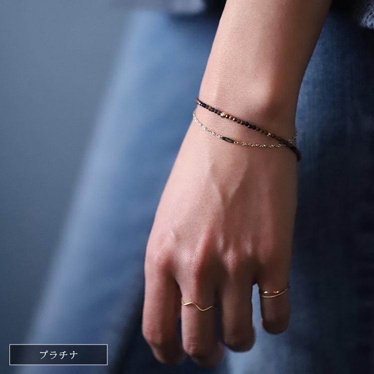 【土日限定1500円OFFクーポン有】 プラチナブレスレット レディース ブレスレット プラチナ 刻印 名入れ ブルームチェーン1.6mm幅 チェーン シンプル | DEVAS | 09