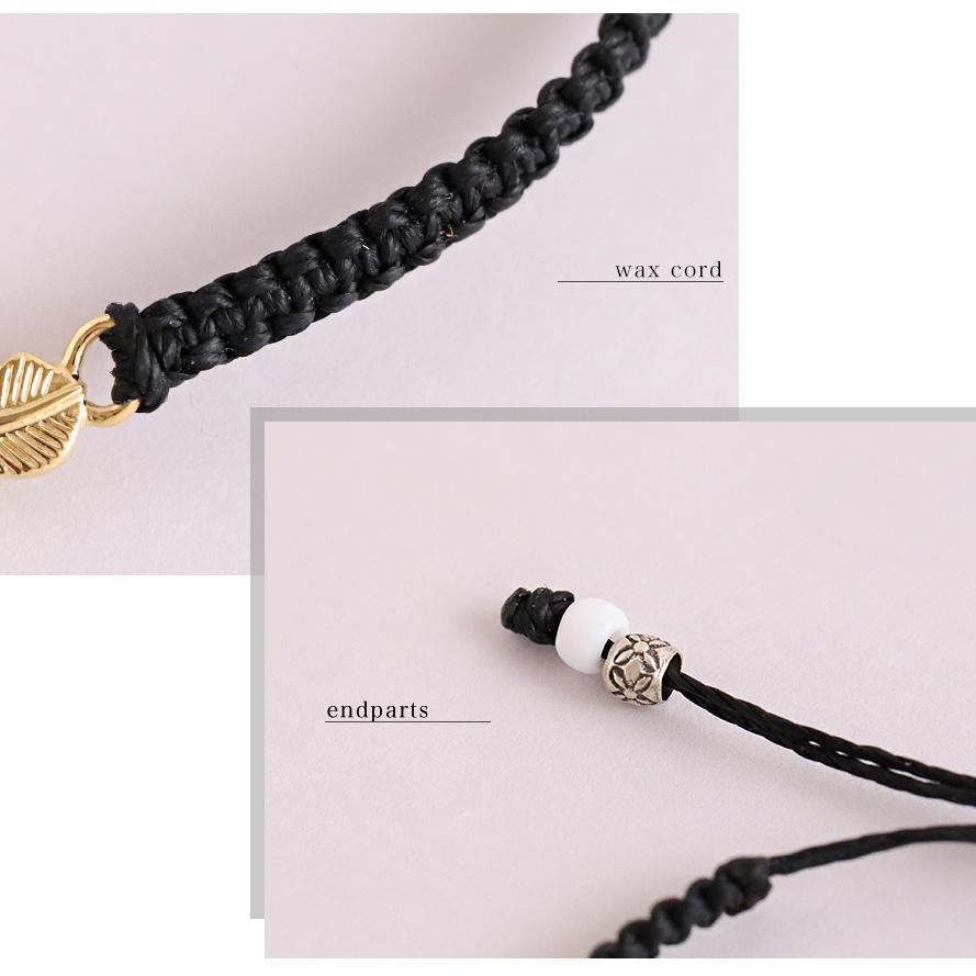 【土日限定5000円OFFクーポン有】 18金 ブレスレット k18 18金ブレスレット 18k レディース メンズ フェザー 羽 コードブレス ペア カラー ブレスレット | DEVAS | 05