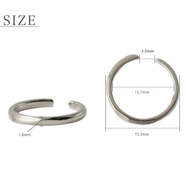 イヤーカフ プラチナ イヤカフ PT950 レディース プラチナ950 ノンホール ピアス ウェーブ ノンホールピアス 片耳 | DEVAS | 10