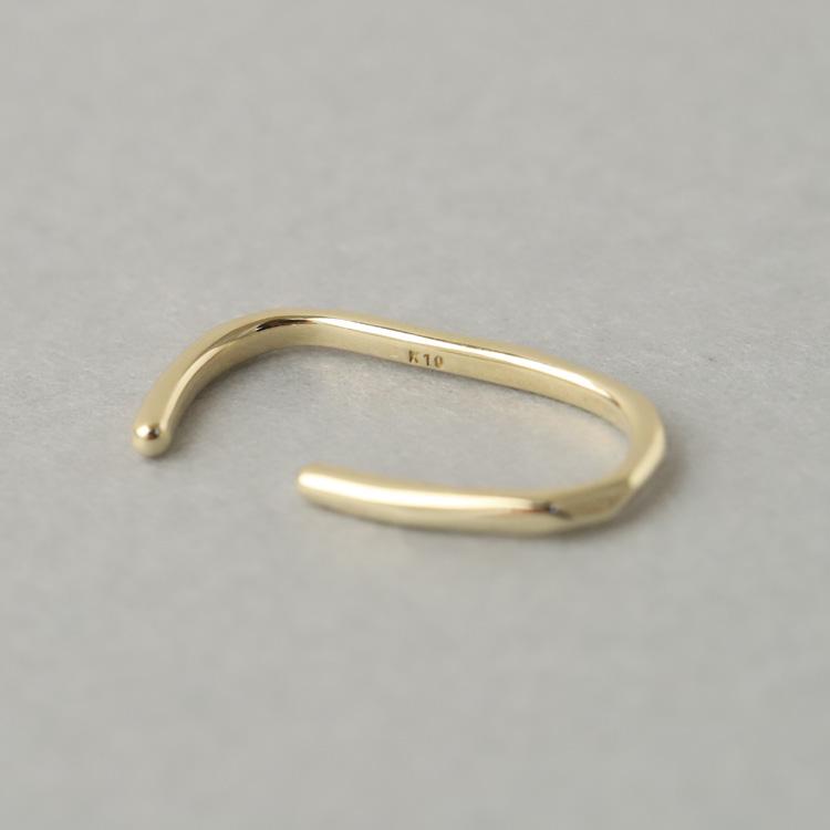 イヤーカフ 10金 イヤカフ k10 10k レディース ノンホール ピアス  フィット 10 金 ノンホールピアス シンプル ゴールド 小さめ つけっぱなし 【在庫限り】 | DEVAS | 07