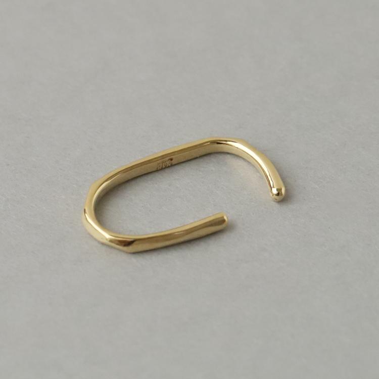 イヤーカフ 18金 イヤカフ k18 18k レディース ノンホール ピアス  フィット 18 金 ノンホールピアス シンプル ゴールド 小さめ 華奢 地金 つけっぱなし 片耳 | DEVAS | 06