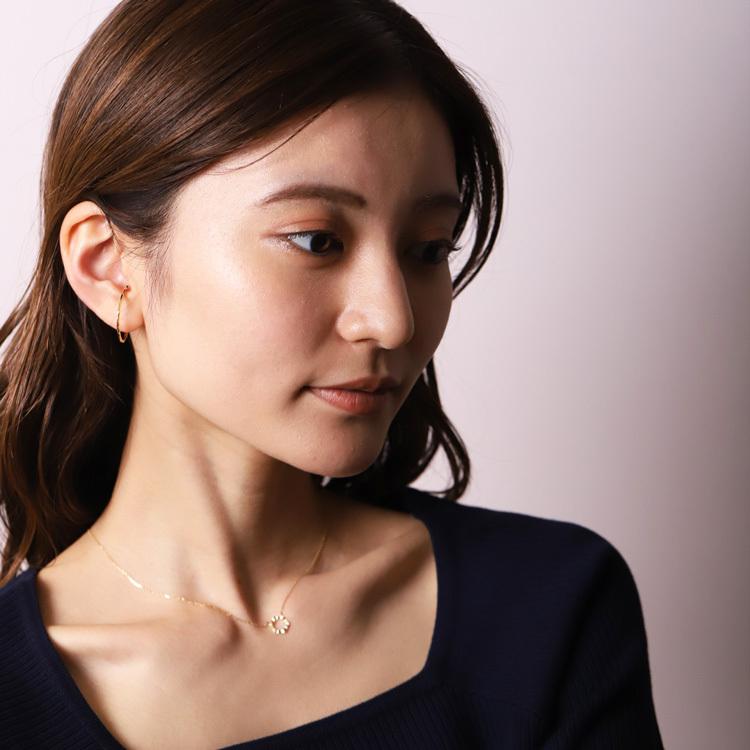 【土日限定2000円OFFクーポン有】 イヤーカフ 18金 イヤカフ k18 18k レディース ノンホール ピアス 凸凹 槌目 ノンホールピアス 片耳 大ぶり | DEVAS | 12