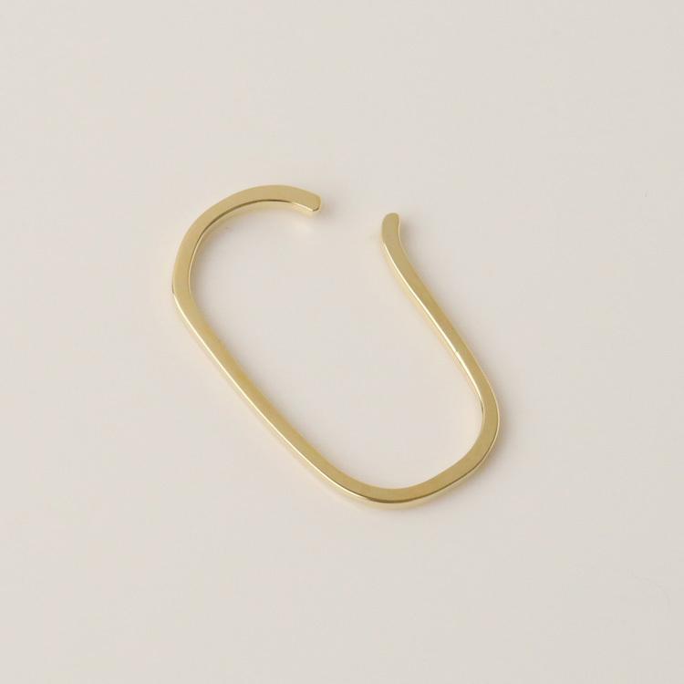 【土日限定2000円OFFクーポン有】 イヤーカフ 18金 イヤカフ k18 18k レディース ノンホール ピアス 楕円 ノンホールピアス つけっぱなし 大ぶり 片耳 | DEVAS | 04