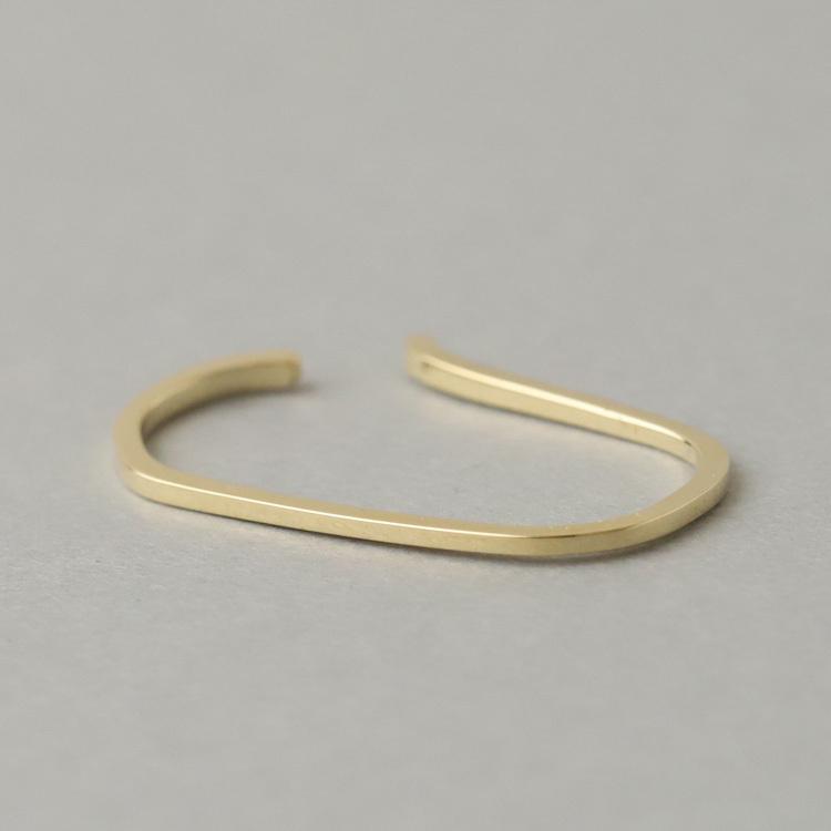 【土日限定2000円OFFクーポン有】 イヤーカフ 18金 イヤカフ k18 18k レディース ノンホール ピアス 楕円 ノンホールピアス つけっぱなし 大ぶり 片耳 | DEVAS | 05