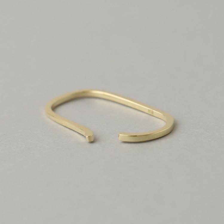 【土日限定2000円OFFクーポン有】 イヤーカフ 18金 イヤカフ k18 18k レディース ノンホール ピアス 楕円 ノンホールピアス つけっぱなし 大ぶり 片耳 | DEVAS | 06