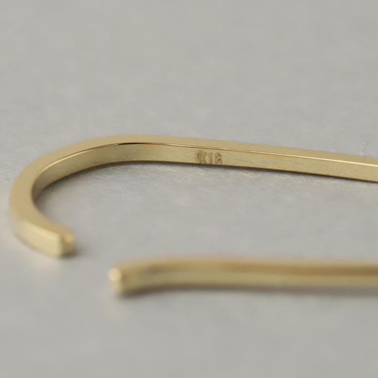 【土日限定2000円OFFクーポン有】 イヤーカフ 18金 イヤカフ k18 18k レディース ノンホール ピアス 楕円 ノンホールピアス つけっぱなし 大ぶり 片耳 | DEVAS | 07