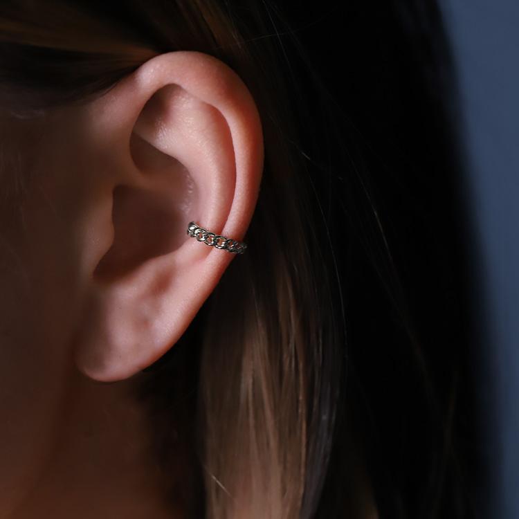 プラチナイヤカフ イヤカフ プラチナ レディース チェーンデザイン チェーン プラチナ950 イヤーカフ ノンホールピアス PT シンプル おしゃれ 地金 片耳 | DEVAS | 04