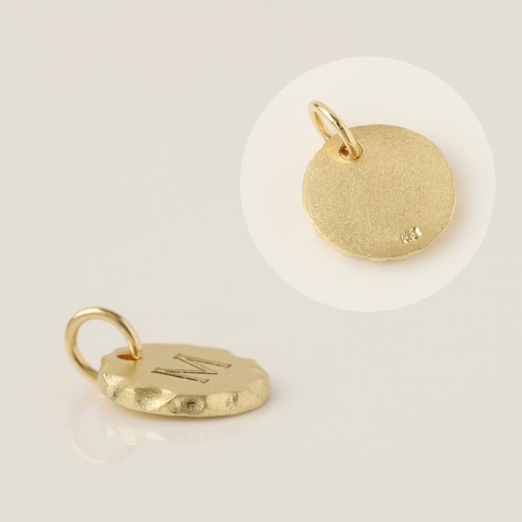 【土日限定3500円OFFクーポン有】 18金 ペンダントトップ k18 18k レディース イニシャル コイン コインペンダント インシャルネックレス 18 金 | DEVAS | 05