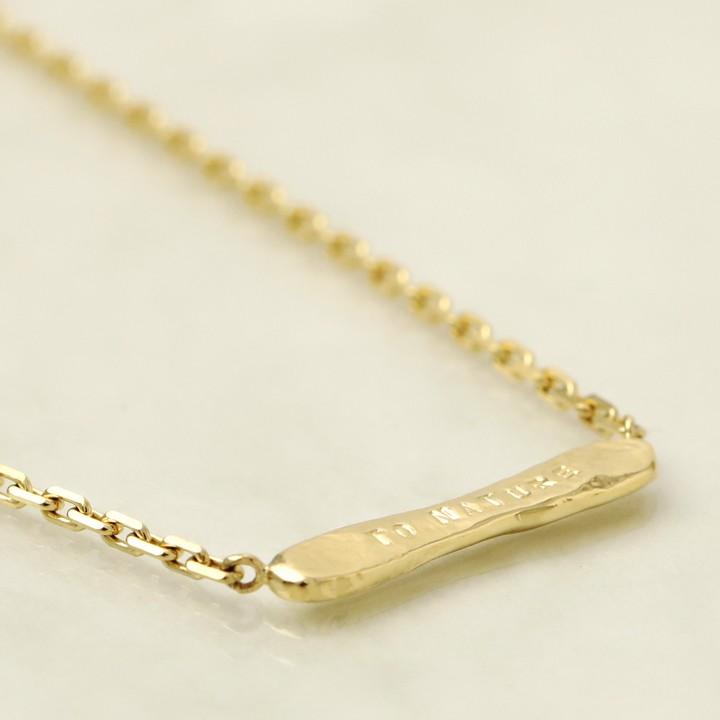 18金ネックレス k18 ネックレス 18金 レディース メンズ 刻印 ネーム バー 名入れ ネームネックレス 18k ゴールド シンプル あずきチェーン 小豆 45cm 47cm｜devas｜04