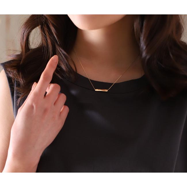 【土日限定3500円OFFクーポン有】 18金ネックレス k18 ネックレス 18金 レディース 刻印 ネーム バー 名入れ ネームネックレス 18k k18ネックレス 18 金 | DEVAS | 04