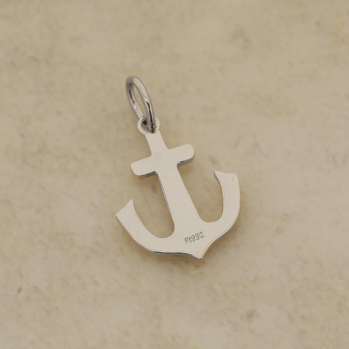 ペンダントトップ プラチナ ネックレス トップ ペンダント レディース Pt950 アンカー 錨 ミル打ち プラチナペンダント プラチナネックレストップ シンプル | DEVAS | 05