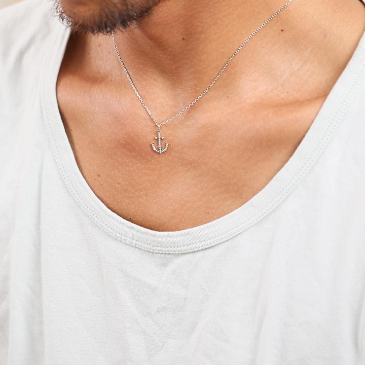 ペンダントトップ プラチナ ネックレス トップ ペンダント レディース Pt950 アンカー 錨 ミル打ち プラチナペンダント プラチナネックレストップ シンプル | DEVAS | 09