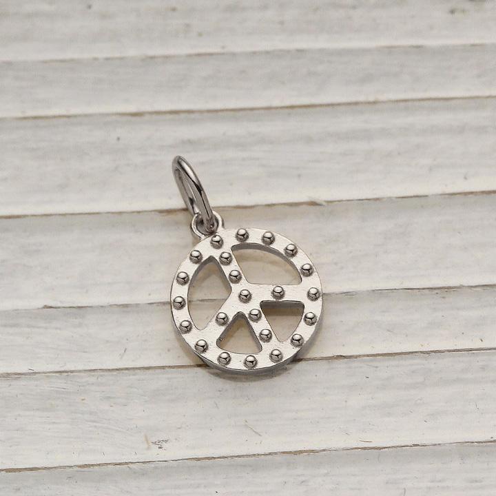 ペンダントトップ プラチナ ネックレス トップ ペンダント レディース Pt950 ピースマーク 平和 ミル打ち プラチナペンダント プラチナネックレストップ | DEVAS | 01