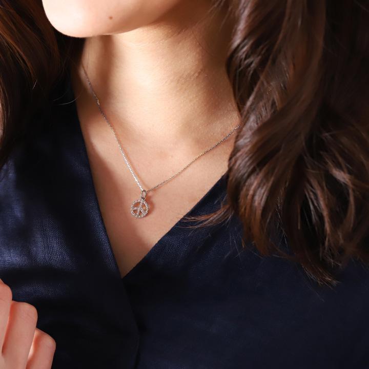 ペンダントトップ プラチナ ネックレス トップ ペンダント レディース Pt950 ピースマーク 平和 ミル打ち プラチナペンダント プラチナネックレストップ | DEVAS | 07