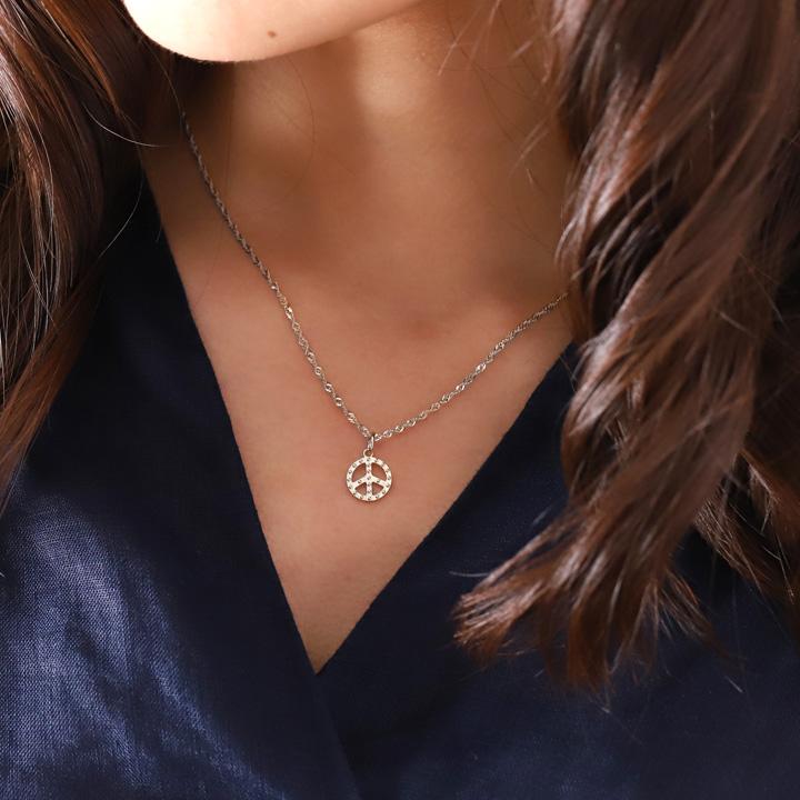 ペンダントトップ プラチナ ネックレス トップ ペンダント レディース Pt950 ピースマーク 平和 ミル打ち プラチナペンダント プラチナネックレストップ | DEVAS | 08