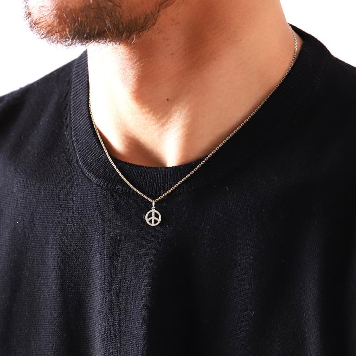 ペンダントトップ プラチナ ネックレス トップ ペンダント レディース Pt950 ピースマーク 平和 ミル打ち プラチナペンダント プラチナネックレストップ | DEVAS | 09