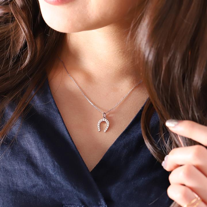 ペンダントトップ プラチナ ネックレス トップ ペンダント レディース Pt950 馬蹄 ホースシュー ミル打ち プラチナペンダント プラチナネックレストップ | DEVAS | 07