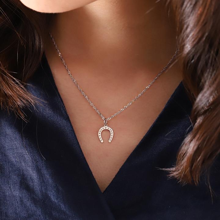 ペンダントトップ プラチナ ネックレス トップ ペンダント レディース Pt950 馬蹄 ホースシュー ミル打ち プラチナペンダント プラチナネックレストップ | DEVAS | 08