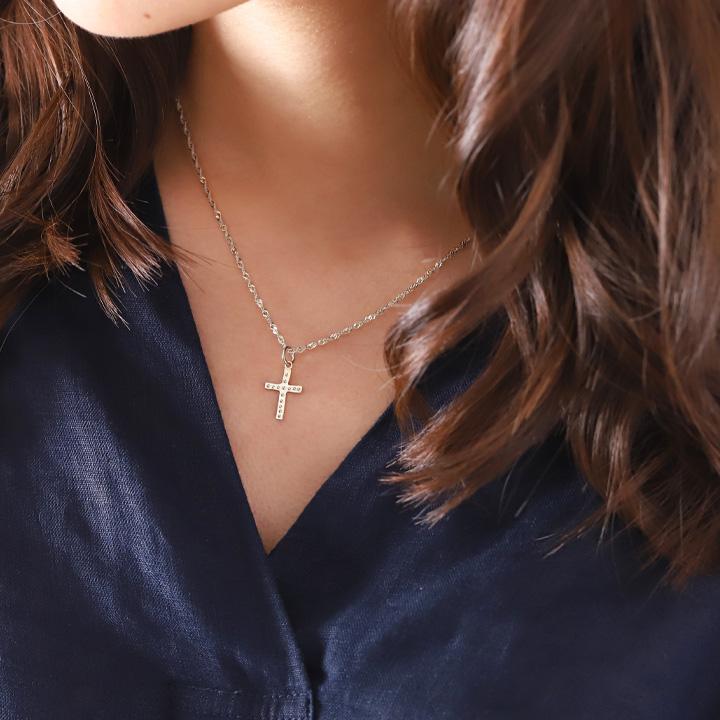 【6/14~15限定2000円OFFクーポン有】ペンダントトップ プラチナ ネックレス トップ ペンダント レディース Pt950 クロス ミルグレイン プラチナペンダントの画像