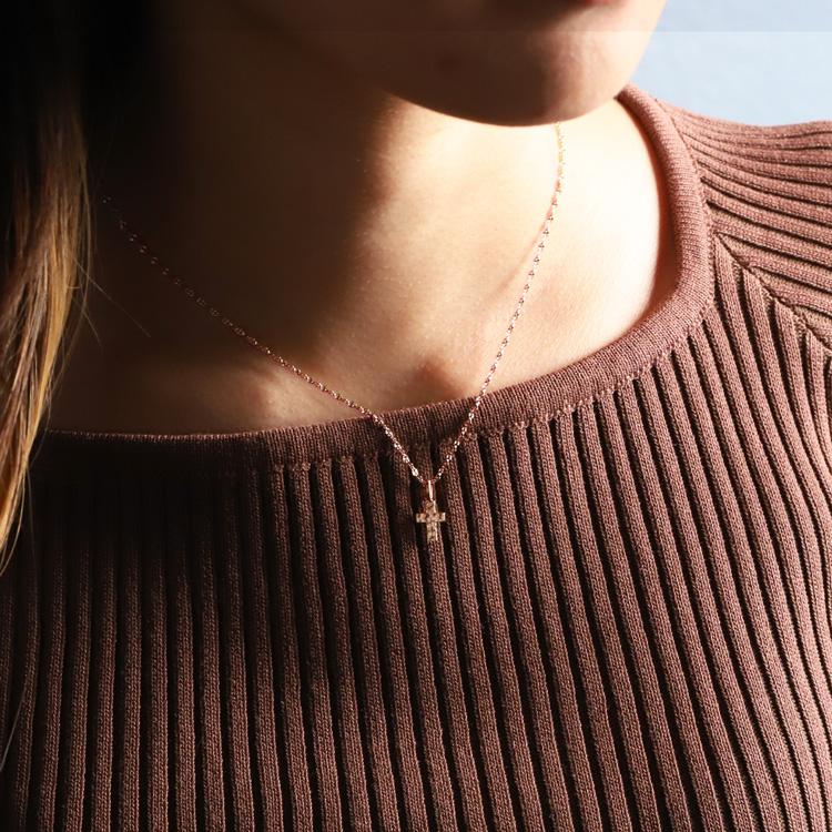 【土日限定1500円OFFクーポン有】 ペンダントトップ 18金 k18 ピンクゴールド 18金ネックレス ペンダント レディース クロス 18k 18金ペンダントトップ | DEVAS | 06