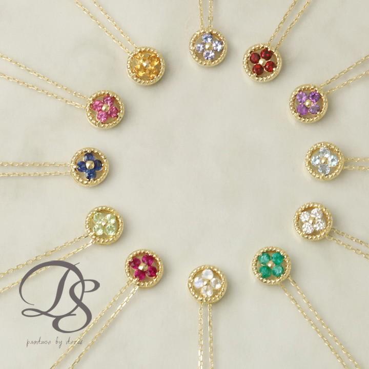 【土日限定3500円OFFクーポン有】 18金ネックレス k18 ネックレス 18金 レディース アンティーク エメラルド フラワー 花 k18ネックレス 18k | DEVAS