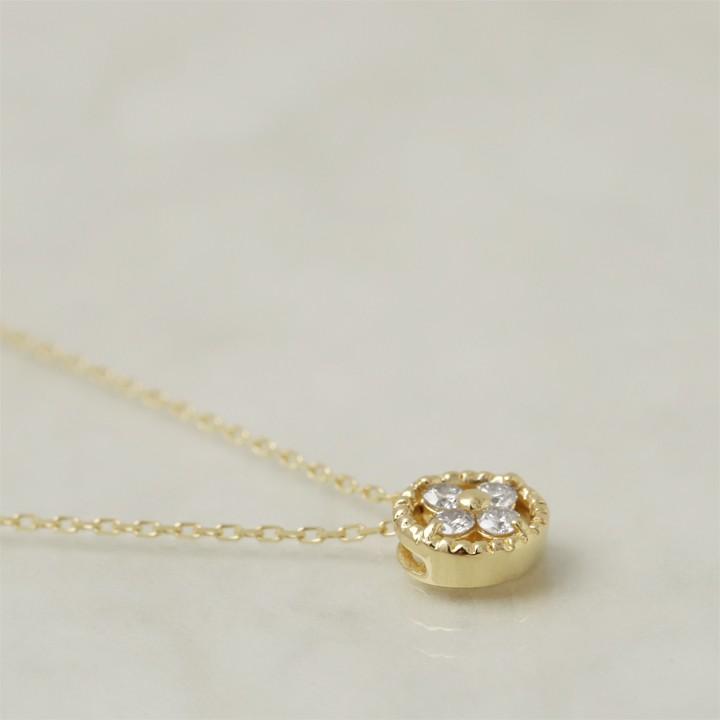 【土日限定3500円OFFクーポン有】 18金ネックレス k18 ネックレス 18金 レディース アンティーク エメラルド フラワー 花 k18ネックレス 18k | DEVAS | 02