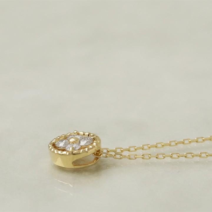 【土日限定3500円OFFクーポン有】 18金ネックレス k18 ネックレス 18金 レディース アンティーク エメラルド フラワー 花 k18ネックレス 18k | DEVAS | 03